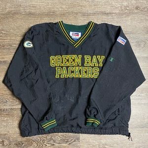 Green Bay Packers V Neck Pullover Jacket